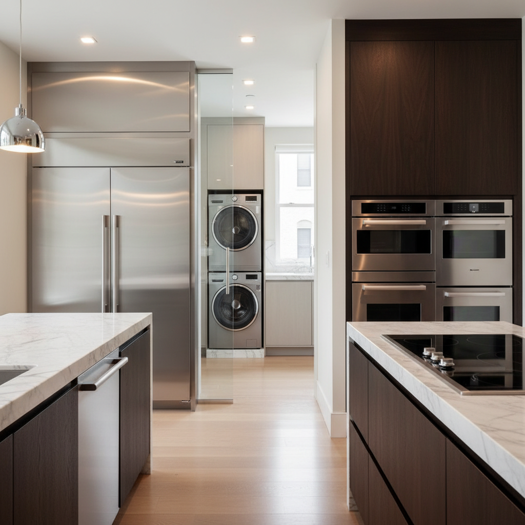 Premium household appliances in a luxury home